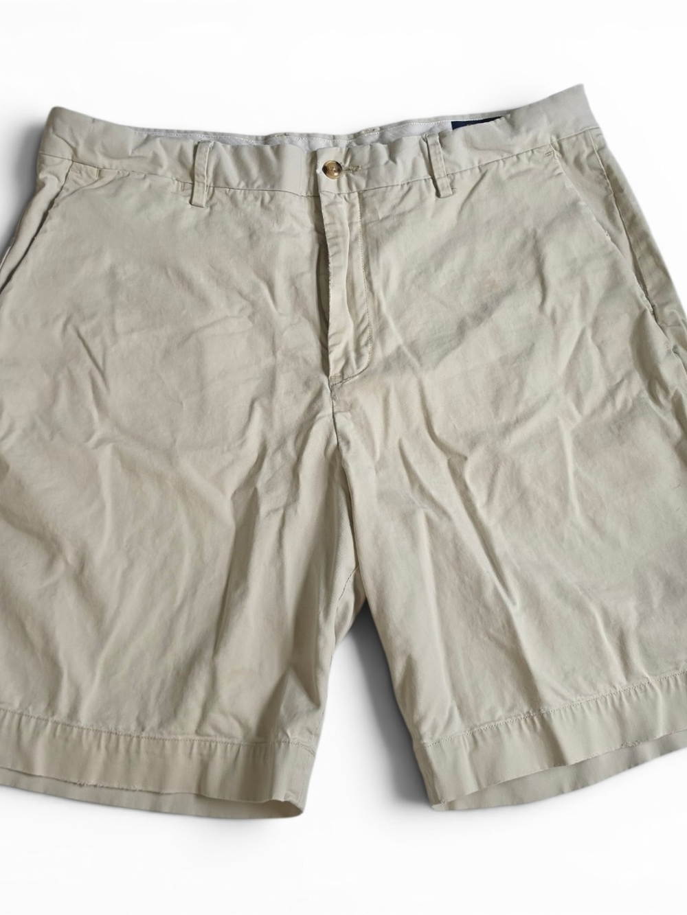 Polo by Ralph Lauren Men’s Khaki Flat-Front Chino Shorts